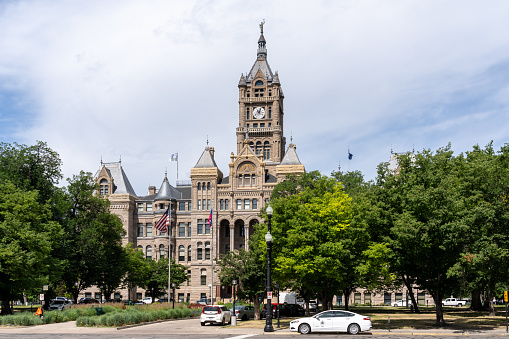 The Salt Lake City and County Building in Salt Lake City, Utah, USA - June 28, 2023. The Salt Lake City and County Building (City-County Building) is the seat of government.