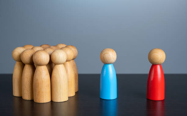 istock Protecting society from harmful influences. The struggle for influence over the crowd. The fight for minds. Protect your influence and dominance. Resistance to propaganda. 1900824578