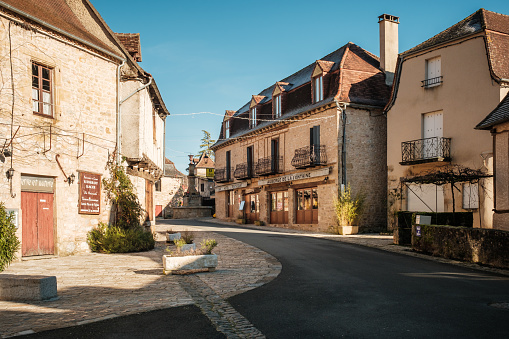 Autoire, Lot, France - 27th December 2023: The village of Autoire in the Lot region of France