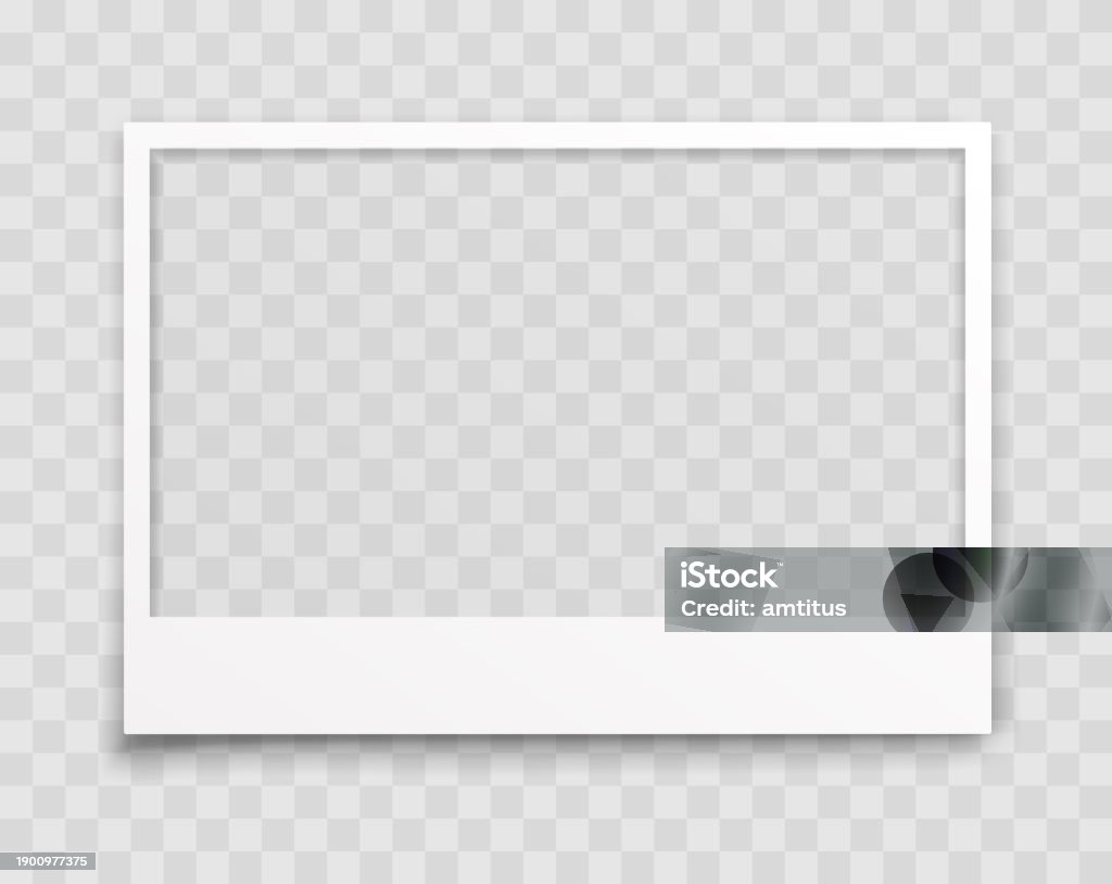 wide polaroid frame transparent wide polaroid picture frame design element Instant Camera stock vector wide polaroid frame transparent wide polaroid picture frame design element Instant Camera stock vector