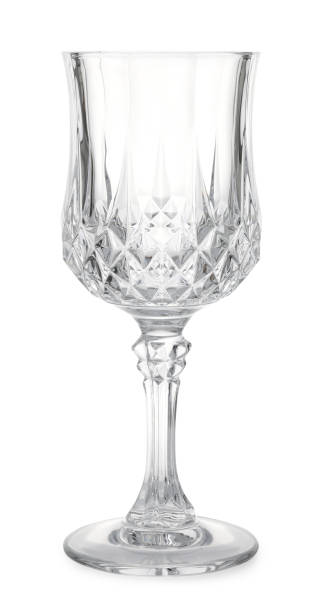 istock One stylish clean wine glass isolated on white 1901013627