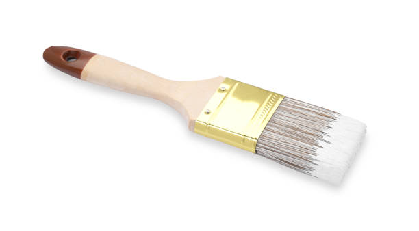 istock Brush with color paint isolated on white 1901094808