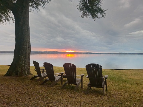 The sun sets over Alabama on Lake Eufaula's Georgia side.