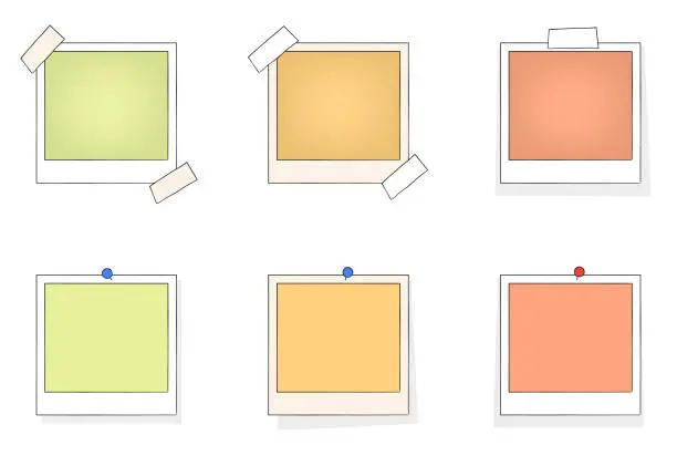 Vector illustration of Instant photo frames