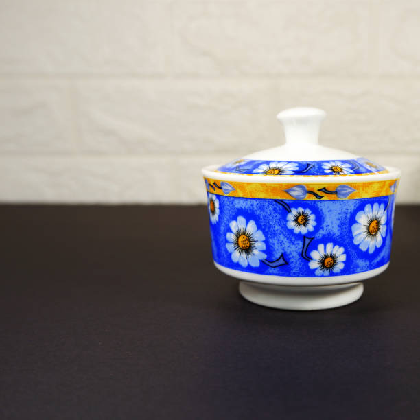 istock Traditional floral pattern ceramic jar isolated with close-up view single object concept 1901198174