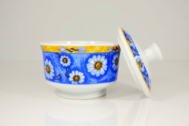 istock Traditional floral pattern ceramic jar isolated on white background close-up view single object 1901228494
