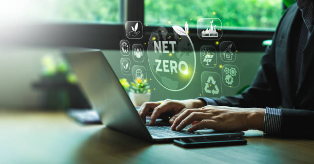 istock Sustainable energy solutions for a carbon-neutral futureEnvironmental responsibility and global conservation effortsClimate change strategy and emission reduction goals by 2050 innovations 1901257168
