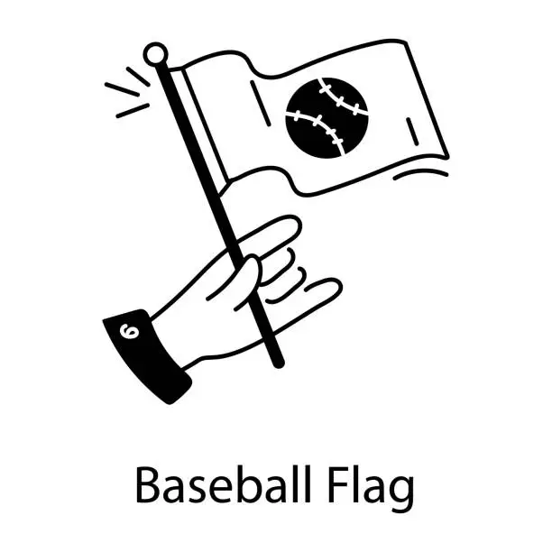 Vector illustration of Baseball Flag