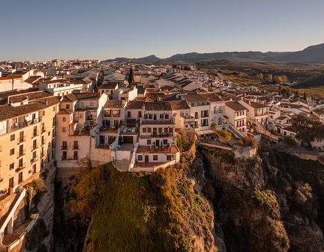 Facades of Buildings Of Ronda Village, Andalusia - Spain