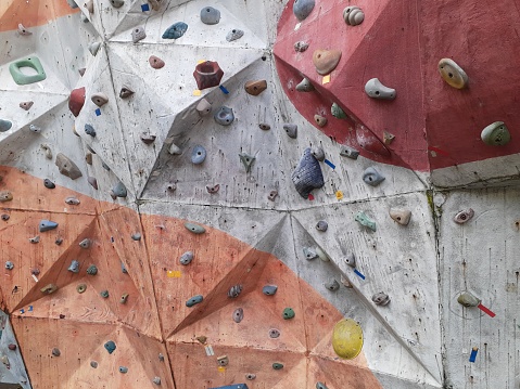Artificial Indoor climbing wall background