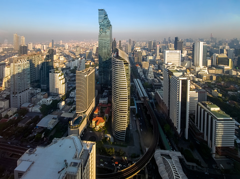 Ho Chi Minh City, Vietnam - ‎February 20, 2020 : Aerial View Of Central Ho Chi Minh City Skyline