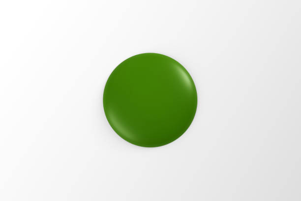 illustration of a 3d button on a white background