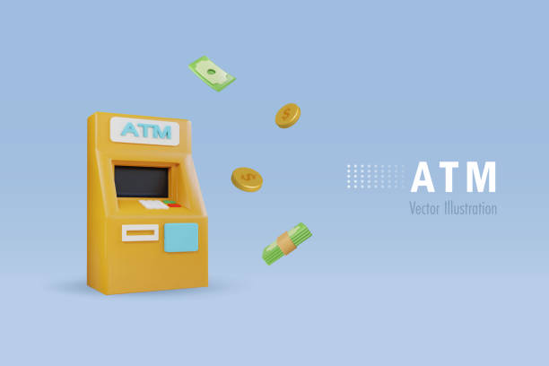 istock ATM machine.  Financial, banking and online shopping payment. 3D vector. 1901503875