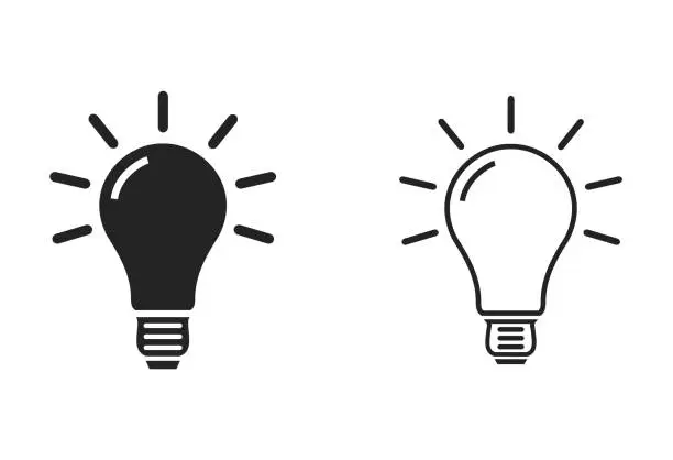 Vector illustration of Light Bulb icons