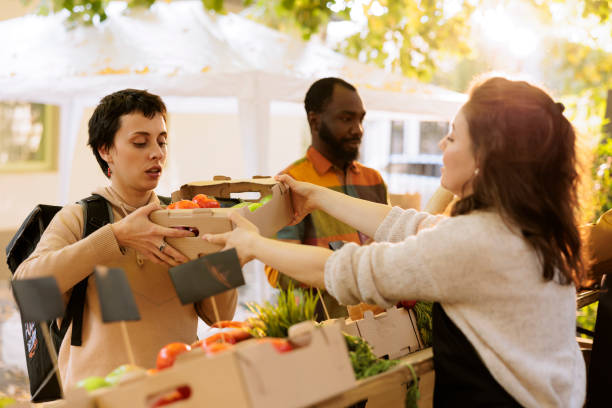 istock Young lady gathers orders for delivery 1901522106