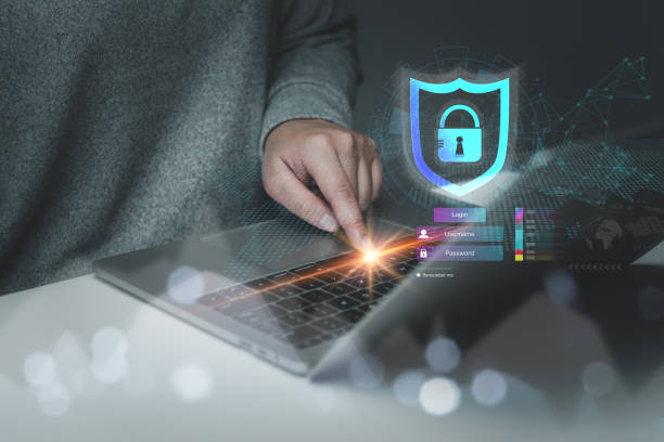 istock Cybersecurity safeguarding digital assets and online privacy concept, businessman using laptop connecting to internet network security system, protecting cyber attacks, privacy in the cyber era. 1901601002