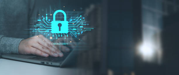 istock Cybersecurity and data protection concept , businessperson using laptop to internet network security, secure encryption technology, guarding against cybercrime, tech online privacy. 1901601516
