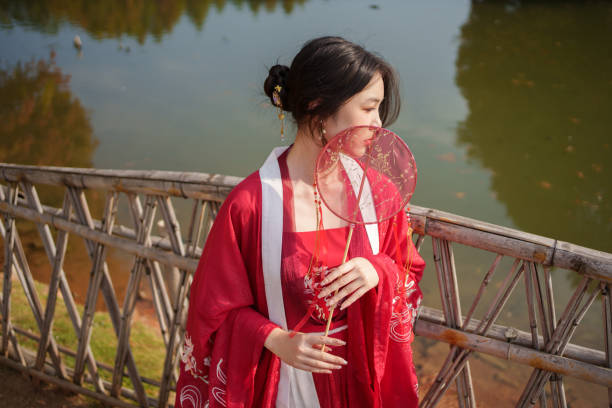istock Beautiful woman wearing Chinese Hanfu 1901658504