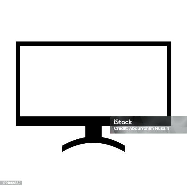 Simple Frame Monitor Simple Black Computer Monitor Frame With Copy Space For Content Vector ...