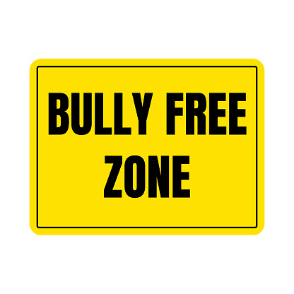 Bully free zone symbol icon