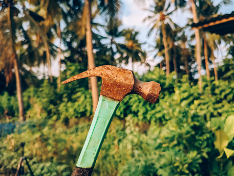 Hammer with modern design for hitting and removing nails