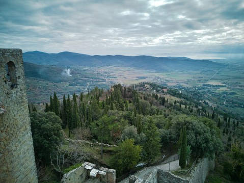 Lake Trasimeno seen from Girifalco Fortress (Cortona)