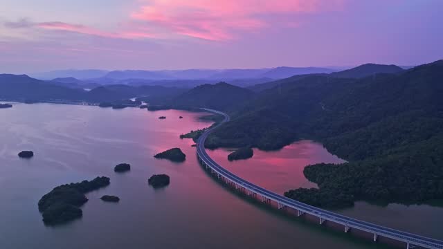 Aerial photography of water highway