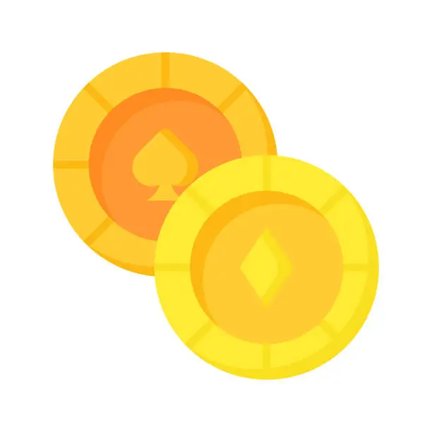 Vector illustration of Gambling coins vector design in modern style, easy to use and download.