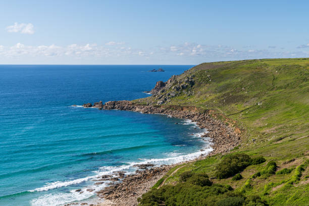 istock Celtic Sea Coast and cliffs near Gwynwer Beach, Cornwall, England, UK 1901805664
