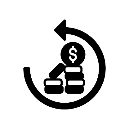 Investment Return icon in vector. Logotype