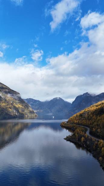 istock Wonderful droneshot of the Aurlandsfjord 1901826324