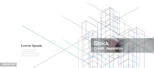 Vector Abstract Geometric Pattern Buildings Line Work Abstract Architectural Lines Geometric Buildings Background ...