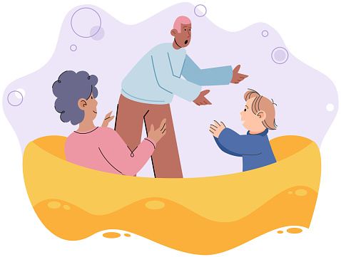 Game together. Family fun. Friendship time. Vector illustration. Engaging in board game with others perfect way to connect and have fun People playing games together foster sense of camaraderie and