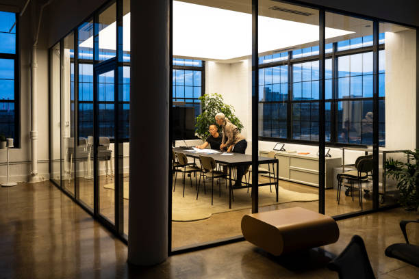 istock Project manager and assistant together in meeting room 1901943062
