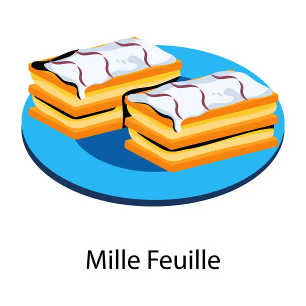 Vector illustration of Mille Feuille