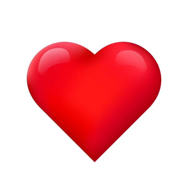 bildbanksillustrationer, clip art samt tecknat material och ikoner med 3d red heart. realistic heart on a transparent background. a symbol of love and affection. valentine's day. vector illustration png. - hearts