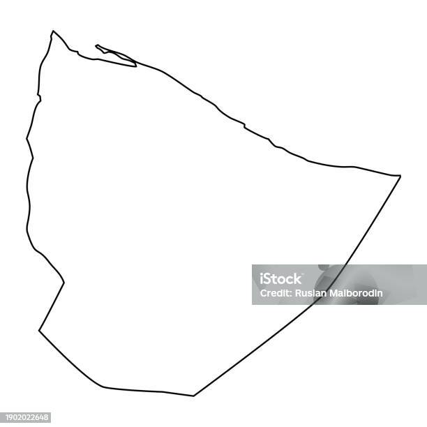ヌカット・アル・カムス地区の地図、リビアの行政区画。ベクトル図。 - イラスト素材...