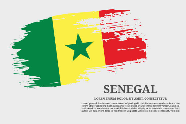 ilustrações, clipart, desenhos animados e ícones de senegal bandeira grunge pincel e cartaz, vetor - senegal flag dirty africa