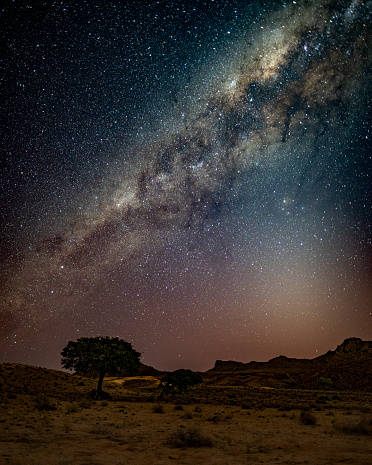 Milky Way over the Namib Desert in Namibia, Africa