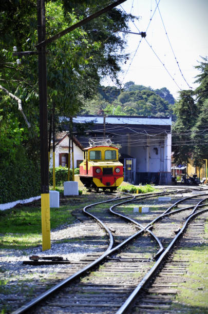 istock Railroad Speeder parked in the train garage 1902142670