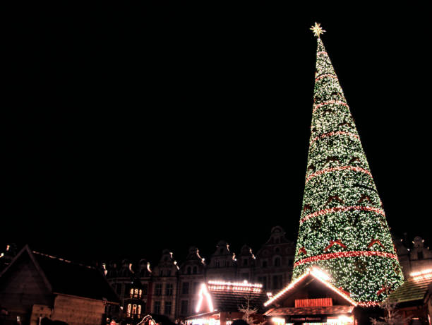 istock Giant Christmas tree in the main square 1902155642
