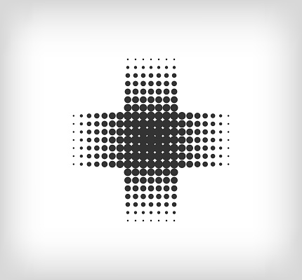 Geometric artistic medical icon pixel. Integrative and integrative pixel movement. Modern icon ports.
