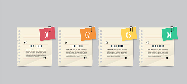 Text Box Design With Note Papers Stock Illustration - Download Image ...