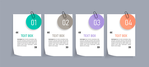 Text Box Design With Note Papers Stock Illustration - Download Image ...