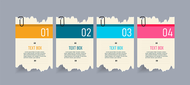 Text Box Design With Note Papers Stock Illustration - Download Image ...