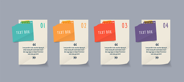 Text Box Design With Note Papers Stock Illustration - Download Image ...