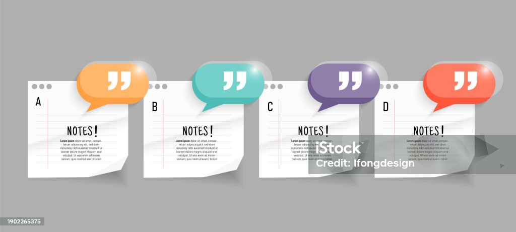 Message Type Text Box Notes Text Box Design With Note Papers Stock Illustration - Download Image ...