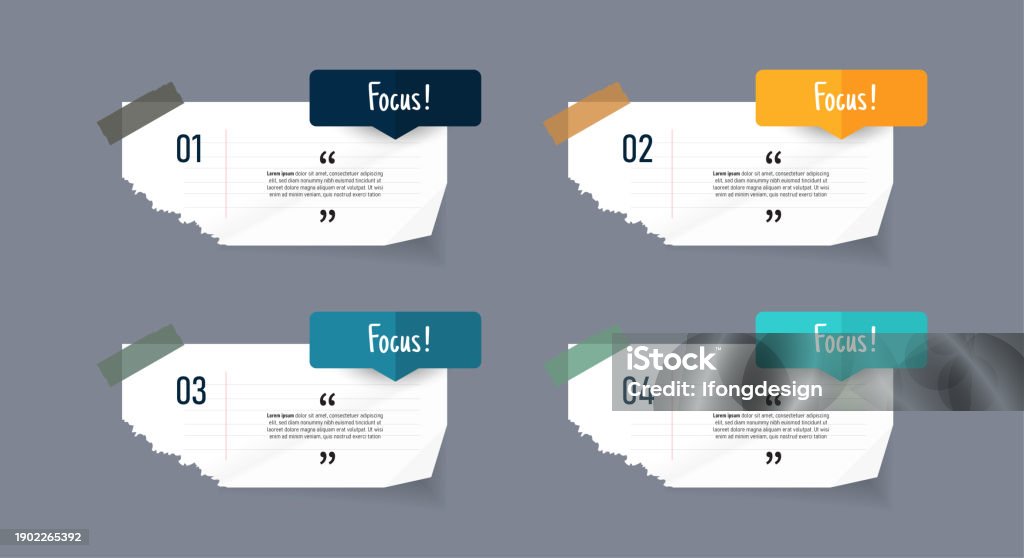 Text Box Design With Note Papers Stock Illustration - Download Image ...