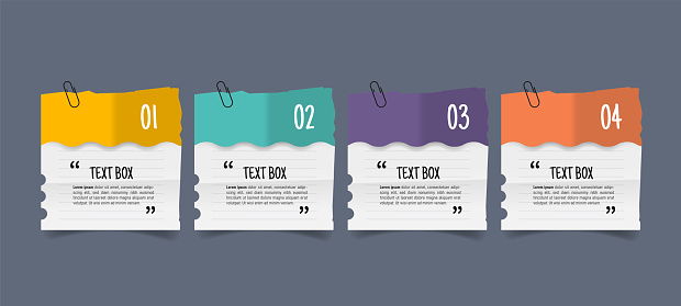 Text Box Design With Note Papers Stock Illustration - Download Image ...