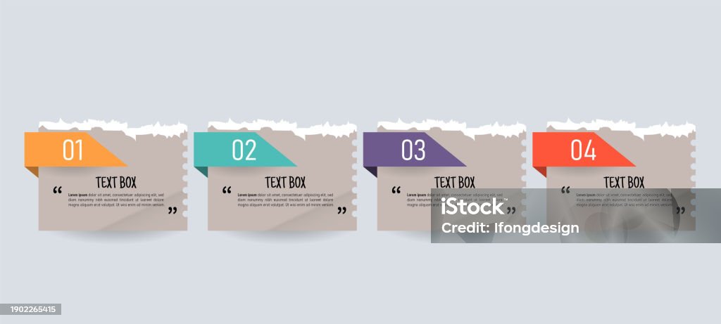 Text Box Design With Note Papers Stock Illustration - Download Image ...